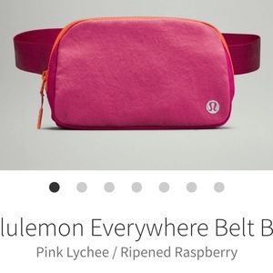 NWT rare lululemon belt bag pink lychee/ripened raspberry (sold out)